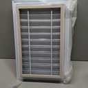 Gisafai 2 Pcs 12" x 18" Gable Vent Aluminum Alloy Wall Vents Shed Attic Window with Screen Return Air Grill with Screws, for Ventilation Exterior Doors Wall House (White)