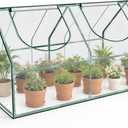 OnBrand 64.96" x 33.07" x 35.43" Portable Mini Greenhouse for Outdoors Indoors, PVC Small Green House with 4 Zipper Doors, Clear Plant Tent for Seedlings Flowers Vegetables