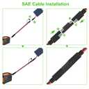 SAE to DC Power Cable 14AWG SAE Plug to DC 5.5x2.1mm Male Adapter Cable, with SAE Polarity Reverse Adapter 10 Pcs DC Adapter, for Solar Battery Panel Automotive RV(2ft,2pack)