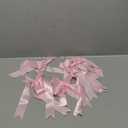 Bow Garland Decor for Bachelorette Party Decorations, Pink Satin Ribbon Coquette Table Birthday Party Garland, Bow Decor Banner for Bridal Shower, Wedding Favors, Birthday, Engagement Supplies