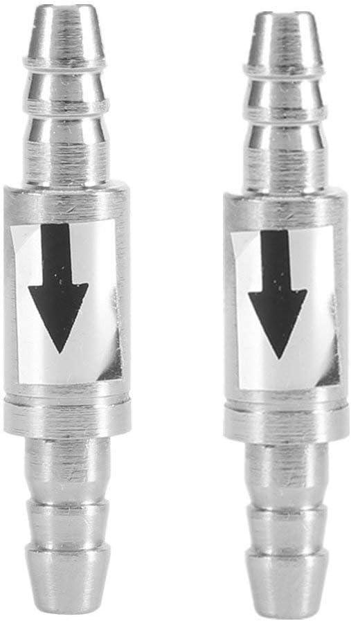 DEWIN 2Pcs Check Valve, Stainless Steel CO2 One Way Check Valve for Aquarium Co2 System Diffuser, Prevent Aquarium from Water Flowing Back