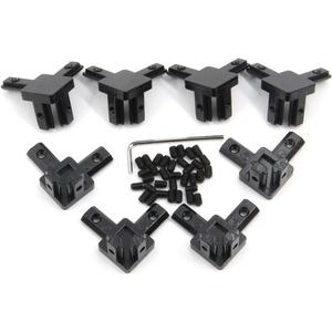 Zeberoxyz 8PCS Black 3 Way End Corner Bracket with Screws for 6mm T-Shape 2020 Series Aluminum Extrusion Profile (3-Way Corner Bracket-Black) Zeberoxyz 8PCS Black 3 Way End Corner Bracket with Screws for 6mm T-Shape 2020 Series Aluminum Extrusion Profile (3-Way Corner Bracket-Black)