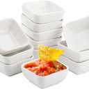 Lawei 12 Packs Ceramic Dip Bowls Set - 3 oz Condiments Server Dishes Mini Bowls Soy Sauce Dish for Sauce, Vinegar, Ketchup, BBQ and Party Dinner