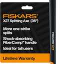 Fiskars X27 Super Splitting Axe, 36" Wood Splitting Axe for Medium to Large Size Logs with Shock-Absorbing Handle, Split Firewood, Forged Steel Blade, Bushcraft Gear and Camping Hatchet