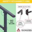 Metty Metal Hand Rails for Outdoor Steps,2 Step Stair Handrail & Indoor Stair Railing KitMetty Metal Railings for Outdoor Steps and Hand Rails for Seniors for Porch Railing