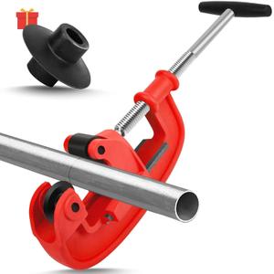 Heavy Duty 1-3 inch / 25-80 mm Pipe Cutter Tool with an Extra Blade, Sharp Rigid Tubing Cutter Cuts Up to Iron and Steel Pipes, Metal Tube Cutter Great for Plumbers or Metalworkers