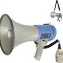 B S 50W Megaphone with Siren,Recording,SD Card,AUX Input for for Crowd Management,Emergencies