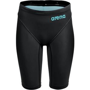 ARENA Boys Boys' Powerskin Impulso Swim Racing Jammer Competition Tech Suit (26, Black Teal)