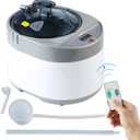 Smartmak Sauna Steamer, Portable 4L Upgrated Steam Pot Generator with Remote Control, Spa Machine with Timer Display Herbal Box for Steam Saunas, 110V US Plug- Grey (Grey01)
