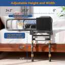 Bed Rails for Elderly Adults Safety, Foldable Bed Assist Rails for Seniors with Sensor Light & Storage Pocket, Adjustable Height, 180 One-Hand Folding Bed Side Rails Fit King Queen Full Twin