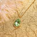Princess Tiana Set Crown and Necklace Princess Tiana Birthday Outfit Halloween Party Fancy Green Crystal Tiara