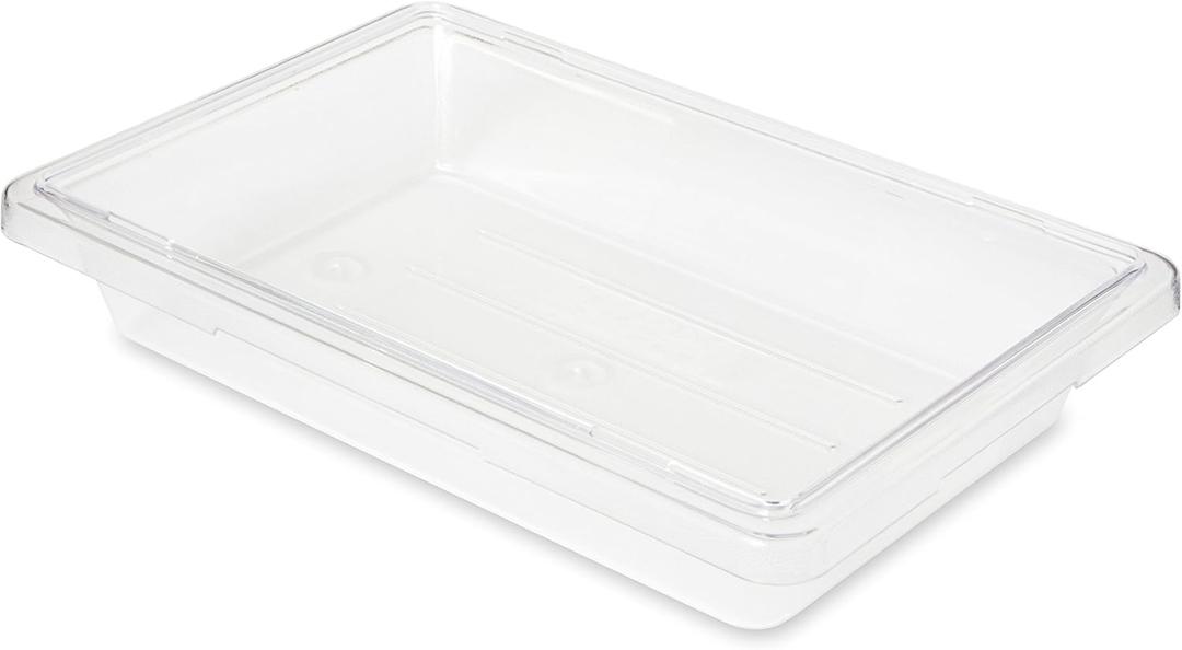Rubbermaid Commercial Products Polycarbonate Food Storage Box/Tote, 2 Gallon, Clear, for Restaurant/Kitchen/Cafeteria