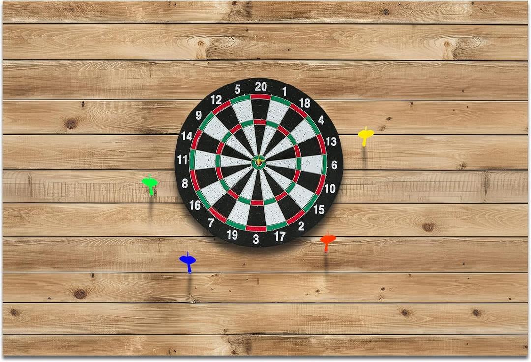 Hahafelt 36 × 48 × 0.5 Inch Felt Wood Grain Dart Board Wall Protectors Square Dart Board Backing Tiles Dartboard Backboard Cork Backboards Alternative (Burlywood, Brown)