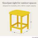 POLYWOOD SBT18LE South Beach 18" Outdoor Side Table, Lemon