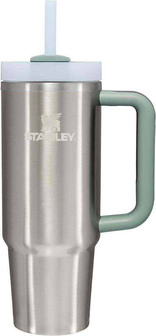 STANLEY Quencher H2.0 Tumbler with Handle and Straw 30 oz | Flowstate 3-Position Lid | Cup Holder Compatible for Travel | Insulated Stainless Steel Cup | BPA-Free | Stainless Steel Shale