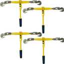 Ratchet Chain Binders,Heavy Duty Load Binders with Grab Hooks,9200 LBS Secure Working Load,Tie Downs for Grade 70-80 Transport Chain,for Towing,Hauling,Flatbed Trailers,3/8''-1/2", 4 Pack