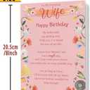 FANCYLUCKY Funny Birthday Card Gifts for Wife, Romantic Wife Birthday Card from Husband, Gift for Women Her