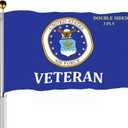 Air Force Emblem Veteran Flags 3x5 Outdoor Double Sided- Military Flag 3 Ply Heavy Duty with 2 Brass Grommets for Outside Oudoor