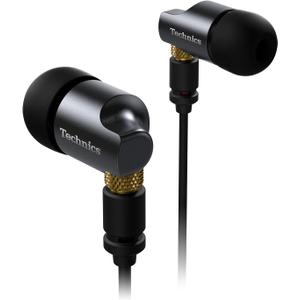 Technics Premium in- Ear Monitors IEM, High-Fidelity Wired in-Ear Earbuds Earphones with Innovative 10mm Driver for Ultra-Low Distortion - EAH-TZ700, Black/Gold