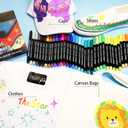 2 x Fabric Markers Permanent for Clothes, 40 Colors Fine Tips Paint Pens for Clothing Canvas Tote Bags T-Shirt and Shoes, Non Toxic Ink for Kids and Adults