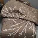 DJY Brown Quilt Set King Size - Branch Botanical Pattern Bedspread Coverlet Set, 3 Pieces Brown Floral Quilt Bedding Set, Soft Lightweight Microfiber Bed Cover for All Season (110''x90'')