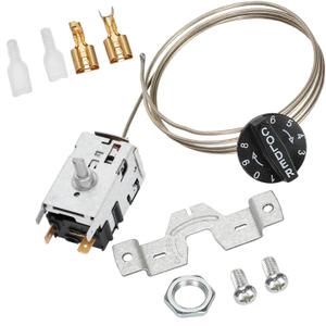 Upgraded 800393 Temperature Control Kit Compatible with True Equipment Refrigerator Parts, Freezer TC/TSD/T/GDM/GEM/G4SM Series Thermostat, Refrigerator Thermostat, Replaces 800306, 831932, 461387