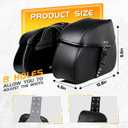 Motorcycle Saddle Bags with Buckles, 16L Waterproof Motorcycle Saddlebags, PU Leather Saddle Bags Motorcycles for Sportster Softail Dyna V-star Shadow,Universal Accessories, One Size