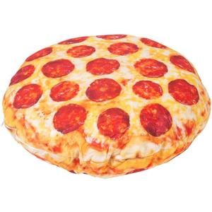 Pizza Shaped Pillow Funny 3D Giant Round Food Plush Stuffed Pillow Novelty Throw Cushion Stuffed Animal Toy 16"