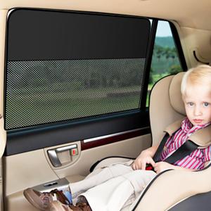 Car Window Shades,Magnetic Single-Deck Side Window Sun Shades with Half Shade, Front Car Window Covers Blocks Heat and UV Rays Glare for Driver (2 PCS Shaded for Rear)
