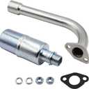 LOSTAR 1" Go Kart Exhaust With Screw On Muffler Compatible with Predator 212cc/Clone 196cc Engines