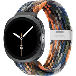 Stretchy Braided Bands For Samsung Galaxy Watch 8 40mm 44mm/Galaxy Watch 8 Classic 46mm, Smartwatch Replacement Elastic Nylon Woven Breathable Sport Strap For Men Women