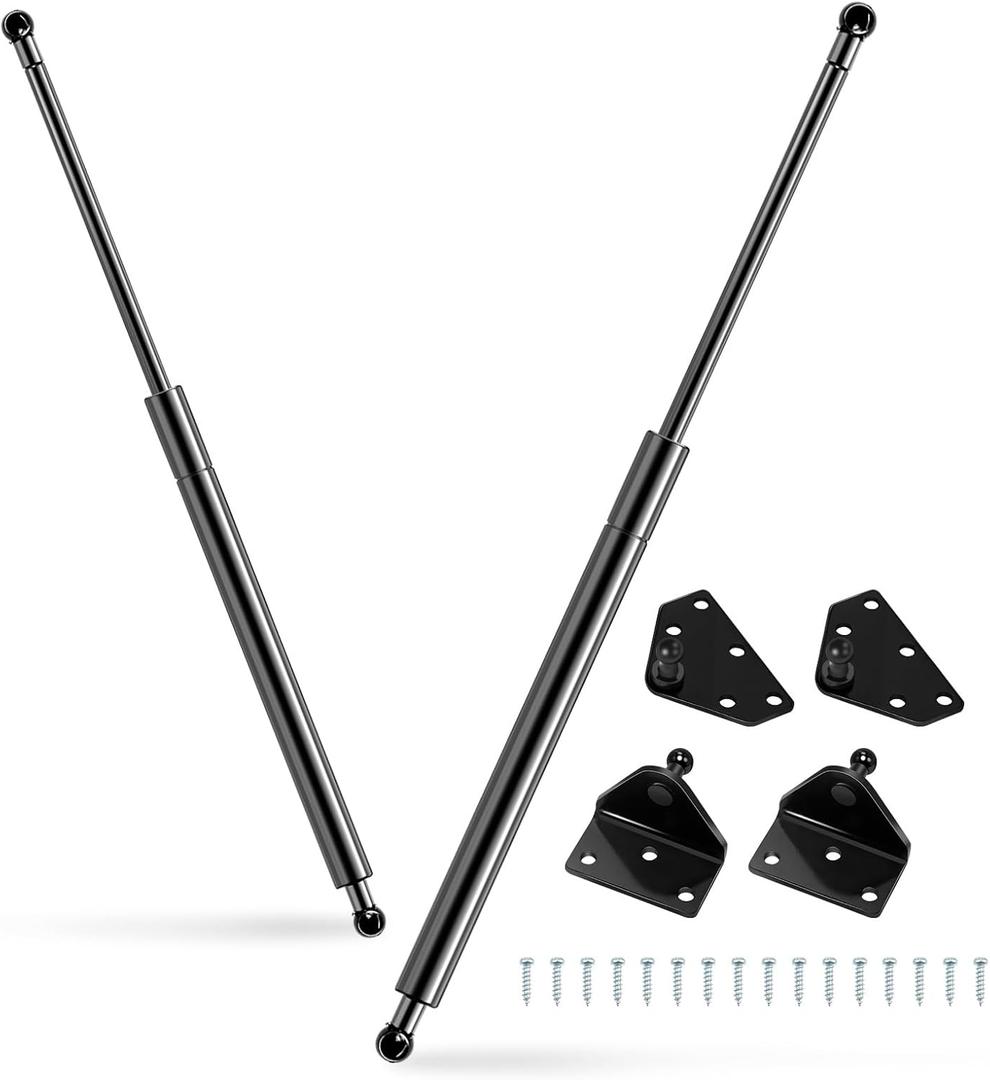 Qty(2) SL28-30 GSNI-3200-30 30in 30lb/134N Universal Gas Strut with Mounting Brackets, ML28-30 Lift Support Shock for RV Camper Outside Kitchen Cabinet Truck Tonneau Cover Basement Door Part