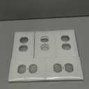 CML Modern Framed Single Duplex Wall Plate, 10 Pack Decorative Outlet Covers, 1-Gang Switch Plates, Impact Resistant Polycarbonate, Standard Size 3.15X 4.87, White