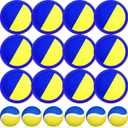 Charniol Kids Toys Toss and Catch Game Set Beach Game Outdoor Ball Sports Games Toss and Catch Ball Nylon Toys for Kids Adults(Blue Yellow,12 Paddles 6 Balls)