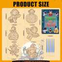 SYUCVQI 12 Pcs Halloween Astronaut Wooden Painting Craft Kits - Halloween Astronaut Art DIY Painting Cutouts Non Candy Alternatives Party Favors for Space Universe Theme School Activities Supplies