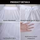 Women 6 Hoop Skirt Tulle Ball Gown Petticoat Crinoline for Bridal Wedding Under Dress, Half Slip Underskirt for Quinceanera Dress Plus Size