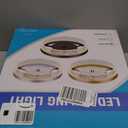 Jaycomey Modern LED Ceiling Light Fixture, 11.65" Black Flush Mount Kitchen Lighting with Clear Seeded Acrylic Lampshade,Round Ceiling Lamp Lights for Dining Room Foyer Hallway