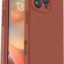 Vooii Compatible with iPhone 16 Pro Max Case, Liquid Silicone Upgrade [Camera Protection] [Soft Anti-Scratch Microfiber Lining] Shockproof Phone Case for iPhone 16 Pro Max 6.9 inch - Caramel