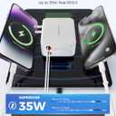 SUPERONE 3-in-1 Retractable Wall Charger with Dual USB C Cables, 62W Fast Charging 3-Port USB C Retractable Phone Charger for iPhone 17 Pro Max Air/16/15/14/13/12 Series, iPad, Samsung, Tablet, Pixel