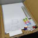 WALGLASS Double-Sided White Board, 24" x 18" Dry Erase Board Magnetic Whiteboard for Wall, Hanging Mounted Whiteboard Silver Aluminium Frame for Home, School, Office, Kitchen