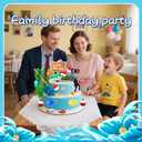 3 x Simplepolymer 36PCS Fishing Cake Topper Decorations Set Fisherman Themed Decoration Gone Fishing Cake Topper with Sea Bass for Fishermen Fish Themed Party Supplies