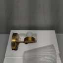 Gold Wall Sconce, HWH Single Wall Light Fixture Brushed Gold Wall Lamp with Frosted Milk White Striped Glass Shade, Modern Indoor Wall Sconce for Kitchen Bedroom Schoolhouse, 5HZG97B BG