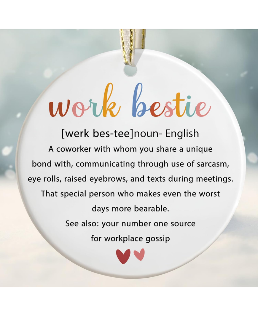 Coworker Ornament - Christmas Coworker Gifts - Appreciation Gifts for Work Bestie