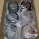 Mfacoy Colored Hobnail Drinking Glasses Set of 6, 12oz Vintage Kitchen Glassware, Embossed Beaded Glass Cups, Water Glasses, Beaded Colorful Water Tumbler for Cocktail, Juice and Various Mixed Drinks