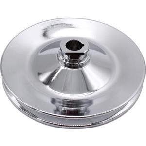 Chrome Power Steering Pulley Single Groove V-Belt Key Way Fits for Gm, Chevy, Pontiac, Oldsmobile, Buick 8948