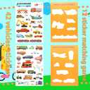 Jelly Sticker Books for Toddlers 2-4 Years, Reusable Sticker Book for Kids 1-3, Toddler Easter Basket StuffersTravel Essentials Vehicles Stickers for Kids Toddler Plane Activities (Vehicles)
