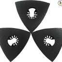 XXGO 3 Pcs 3-1/8 Inch 80mm Triangular Hook & Loop Oscillating Multi Tool Sanding Pads No.XG5508