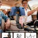 OHLPRO Cup Holder Tablet Mount for Car, Anti-Shake iPad Stand with Drink Holder Fits 5-17" iPad, Tab S10, iPhone, Heavy Duty Truck Vehicle Auto Accessories, Dual Handle Slots Large Mugs