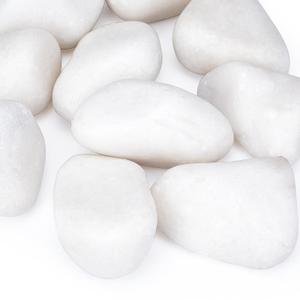 40lbs White Rocks for Landscaping, 2-3 inch Decorative Rocks for Plants Indoor, Large Polished River Rocks for Garden, Outdoor Landscaping, Walkways, Yard, Plants Pots, Vases, Crafts