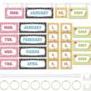 2 x Flip Calendar for Classroom 2026-2028, 53 Date Cards, 15.7x27.6